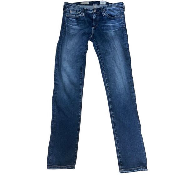 AG Adriano Goldschmied The Stilt Cigarette Leg Medium Wash Denim Jeans sz 27R - Picture 2 of 8
